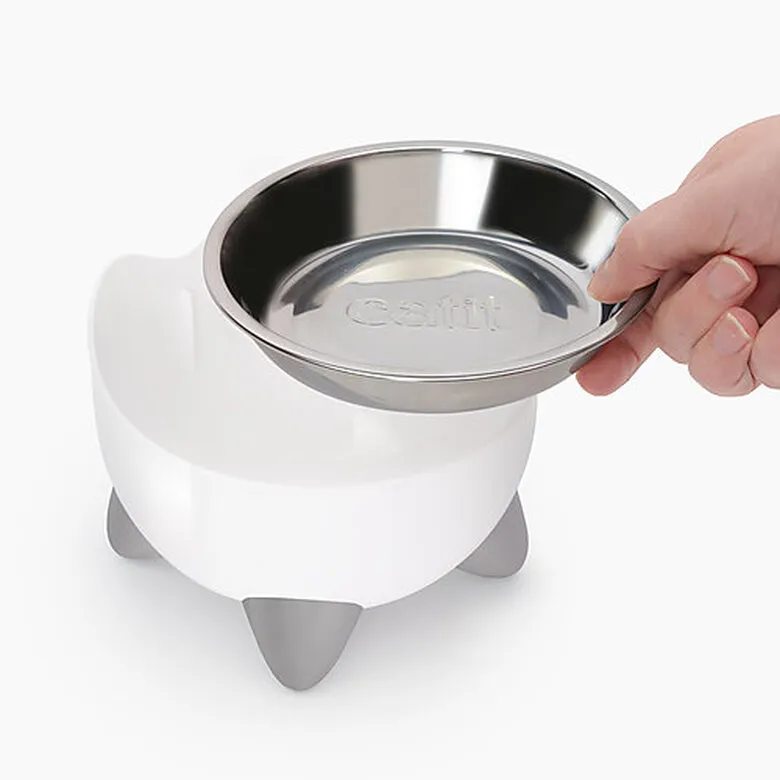 Catit - Kit Abreuvoir et Mangeoire Pixi Combo pour Chats blanc 4.webp