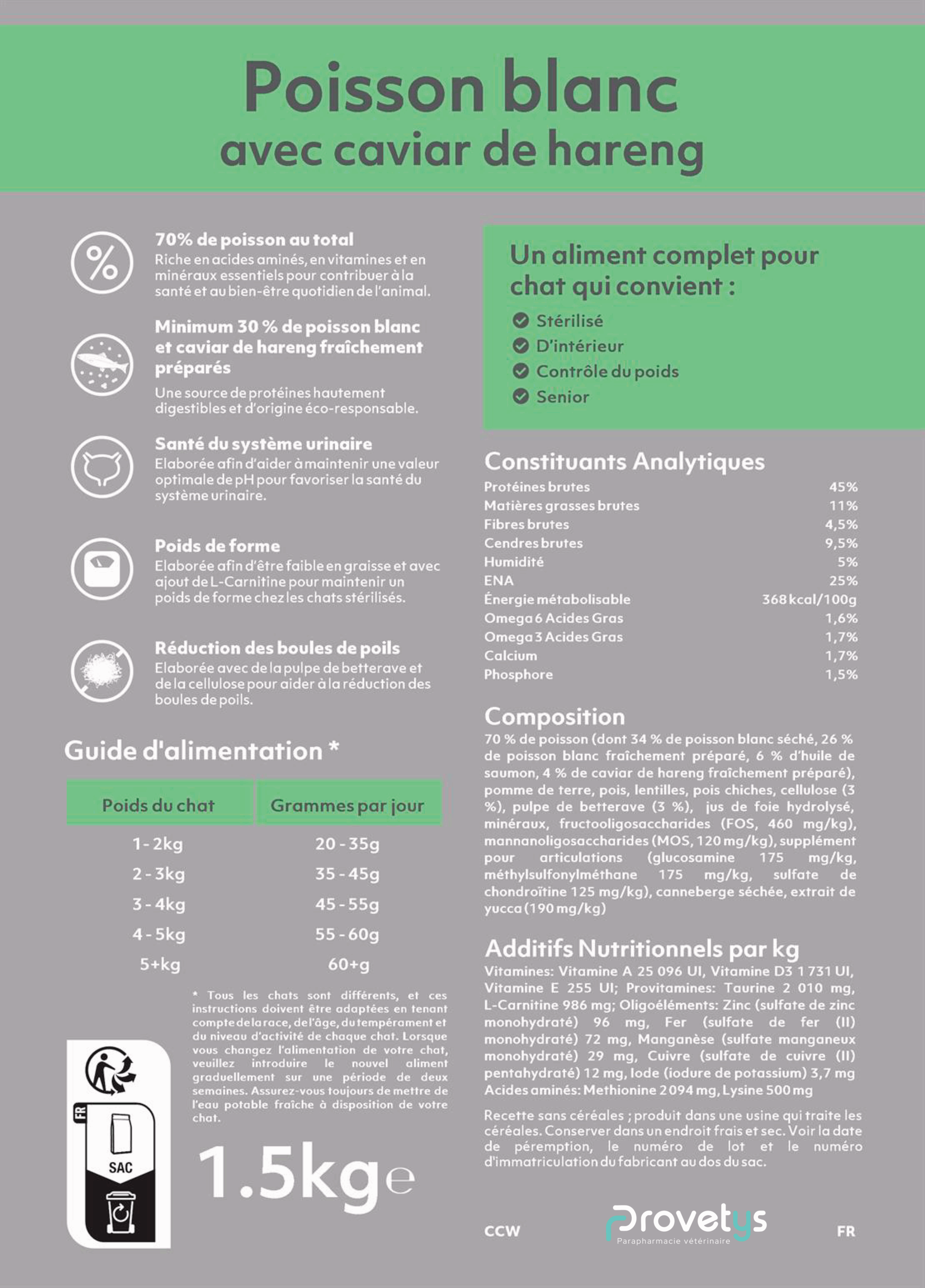Croquettes Chat adulte stérilisé au Poisson Blanc – Image 4