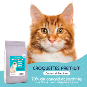 Croquettes Chat adulte stérilisé au Canard avec Sardines – Image 2