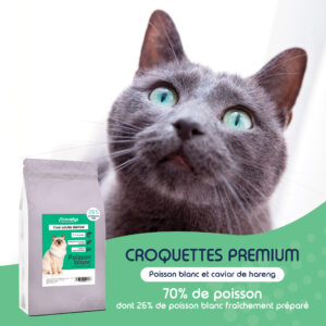 Croquettes Chat adulte stérilisé au Poisson Blanc – Image 2