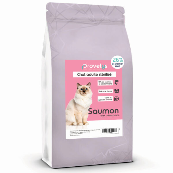 Croquettes Chat adulte stérilisé au Saumon